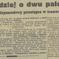 Złodziej o dwu palcach, 1938