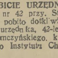 Pobicie urzędnika, 1938