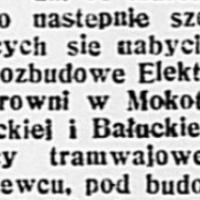 Elektrownia przy Bałuckiego. 1938