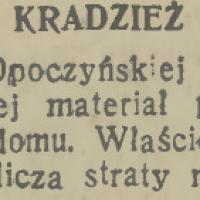 Materiał skradziony, 1938