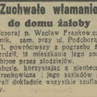 Włamanie do domu żałoby, 1938