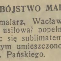Samobójstwo malarza, 1938