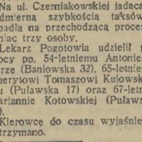 Nadmierna szybkość, 1938