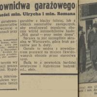 Budownictwo garażowe, 1938