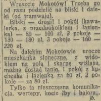 Mokotów bliski i daleki, 1938
