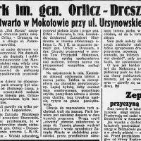 Otwarcie Parku Dreszera, 1938