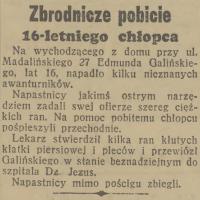 Zbrodnicze pobicie, 1938