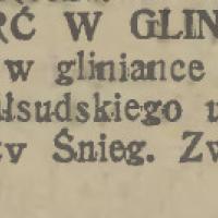 Śmierć w gliniance, 1938