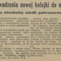 Nowej kolejki, 1938