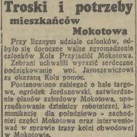 Troski i potrzeby, 1938