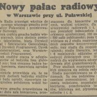 Nowy pałac radiowy, 1938