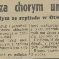 Pościg za chorym, 1938