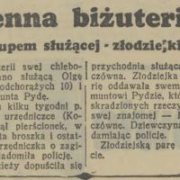 Biżuteria łupem służącej, 1938