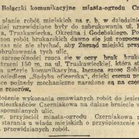 Bolączki komunikacyjne. Sadyba. 1938.