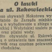 Więcej ławek! 1938