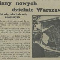 Plany nowych dzielnic, 1938