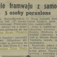 Zderzenie tramwaju, 1938