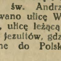 Przemianowanie Wołowskiej, 1938