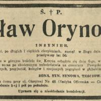 SP Wacław Orynowski. Klepsydra. 1938
