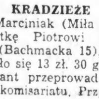Kradzieże, 1938