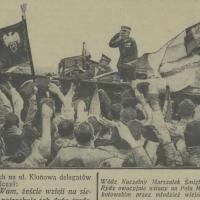 Młodzież wiejska  wita, 1938