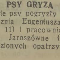 Psy gryzą, 1938