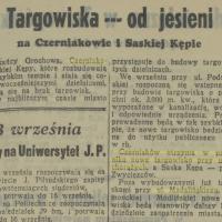 Targowiska od jesieni, 1938
