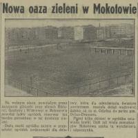 Nowa oaza zieleni, 1938
