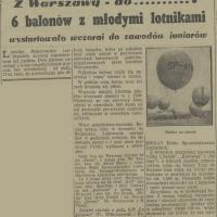 6 balonów, 1938