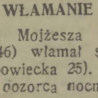 Włamanie, 1938