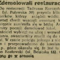 Zdemolowali restaurację Zdemolowali restaurację, 1938
