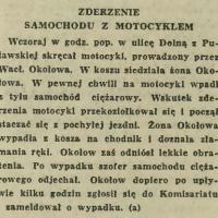 Wypadek na Dolnej. 1938