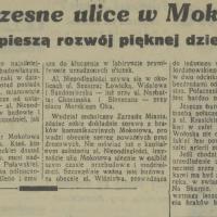Nowoczesne ulice. 1938
