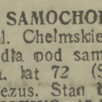 Pod samochodem, 1938