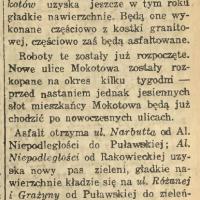 Asfalt i gładka nawierzchnia, 1938