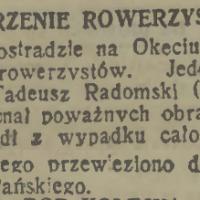 Zderzenie rowerzystów, 1938