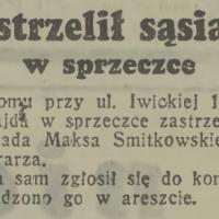 Zastrzelił sąsiada 1938