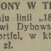 Okradziony w tramwaju, 1938