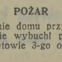 Pożar w suterynie, 1938
