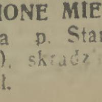 Okradzione mieszkanie, 1938