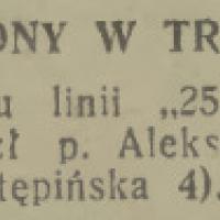 Okradziony w tramwaju, 1938