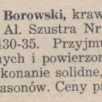 Borowski, krawiec, 1938
