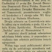Ruch narodowy. Ogłoszenia o zebraniach. 1938