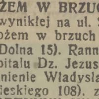 Nożem w brzuch, 1938