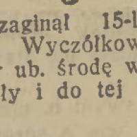 Zaginął, 1938