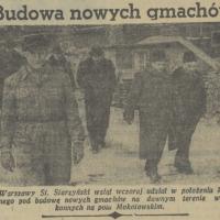 Nowe gmachy, 1938