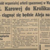 Projekt arterii spacerowej, 1939