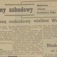 Plany zabudowy, 1939