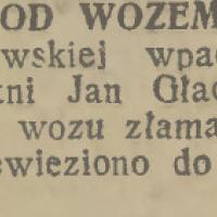 Pod wozem, 1939
