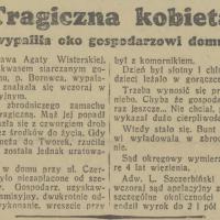 Tragiczna kobieta, 1939